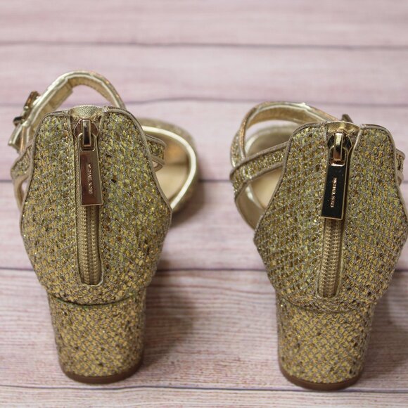 Michael Michael Kors Gold Glitter Low Heels - Picture 7 of 9